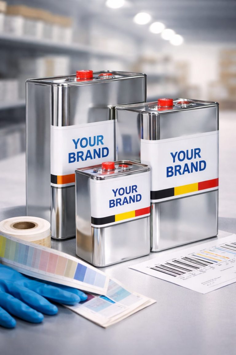 Private Labeling von Industrielacken und Chemieprodukten